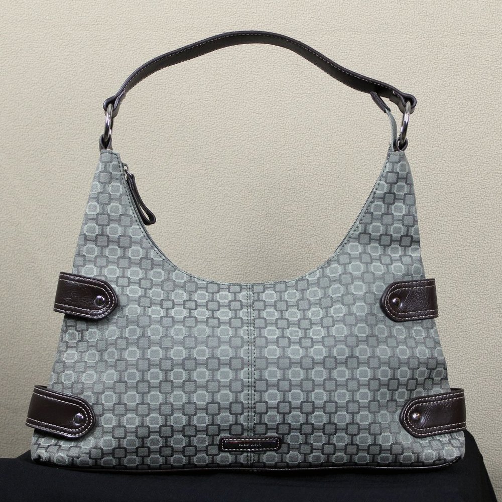 Nine West Moss & Chestnut Canvas Shoulder Purse